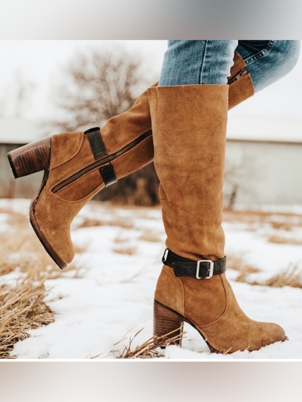 FREEBIRD Holland Tan Suede Knee High Boots